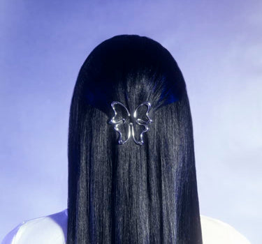 Barrette papillon en argent