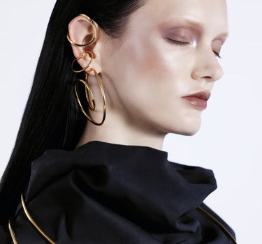 Boucles d’oreilles spirales en or