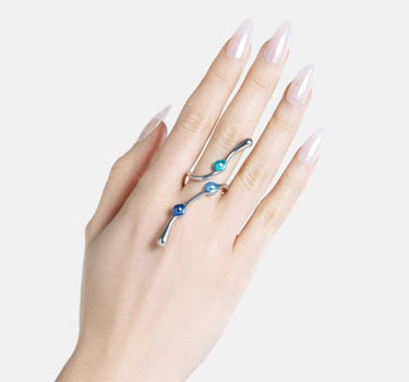 Bague longue Casa Batlló en argent