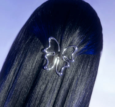 Barrette papillon en argent