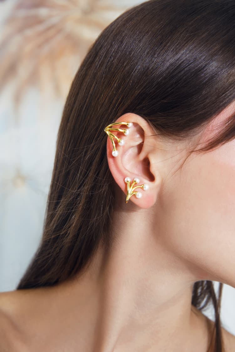 Lot de mini ear cuffs d’oreille en perles