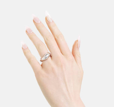bague gonflée en argent