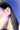 Grand ear cuff doré et lilas aux formes liquides