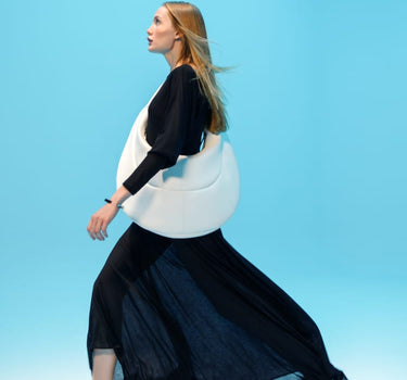 Sac à main en cuir recyclé blanc