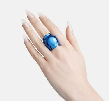 Bague à boule Casa Batlló en bleu