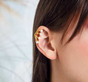 Ear cuff diadème en perles
