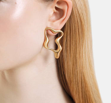 boucles d’oreilles créoles organiques en or
