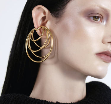 Ear cuff anneau en or à multiples spires