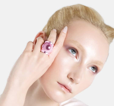 Bague à boule Casa Batlló en rose
