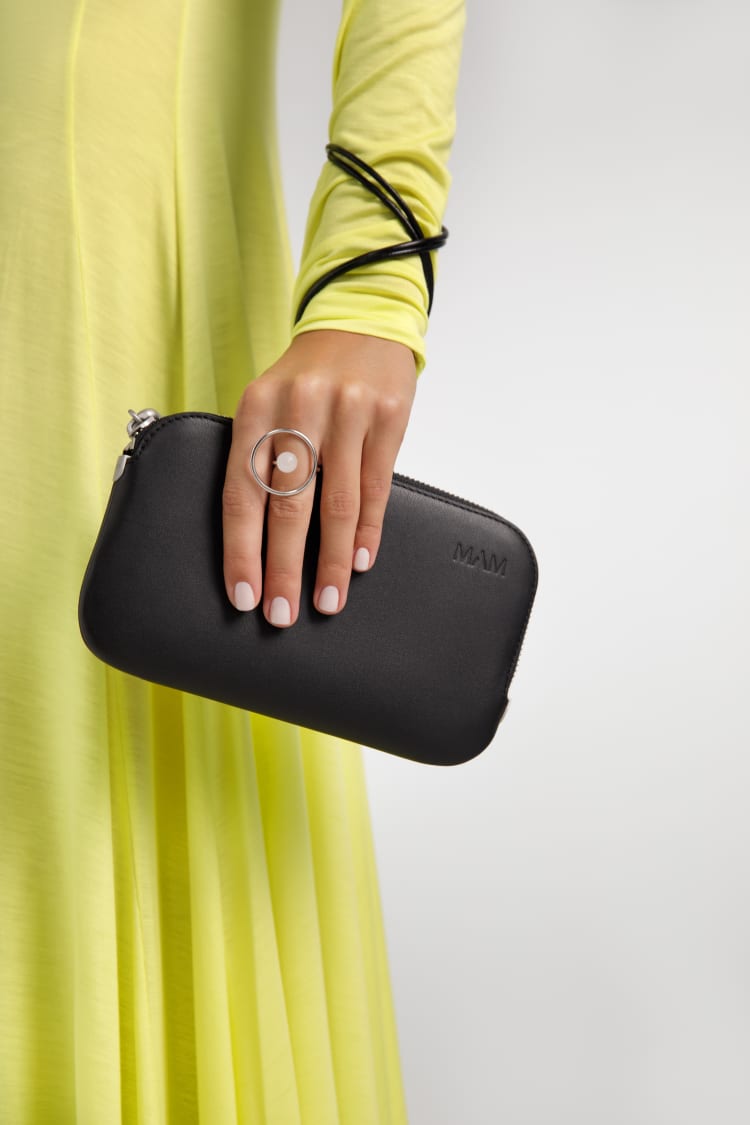 Sac bandoulière noir pochette