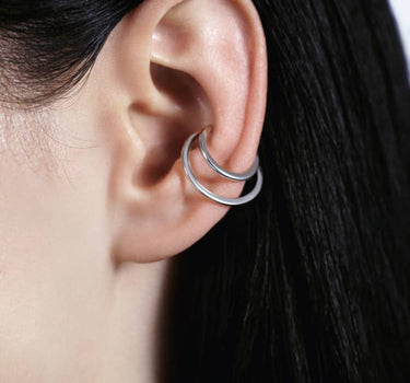 Ear cuff fer à cheval en argent