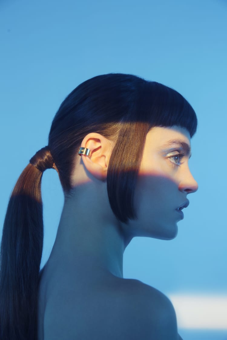 Ear cuff d’oreille ronde en argent