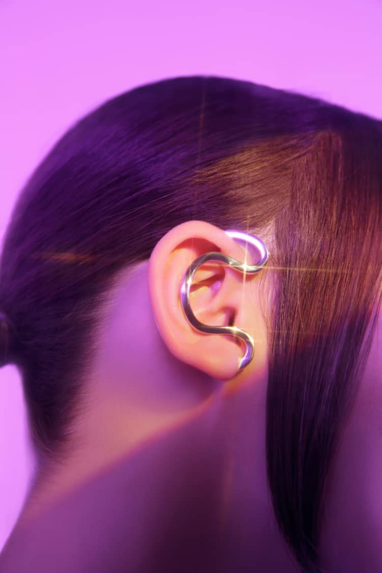 Cuff d’oreille serpent en argent