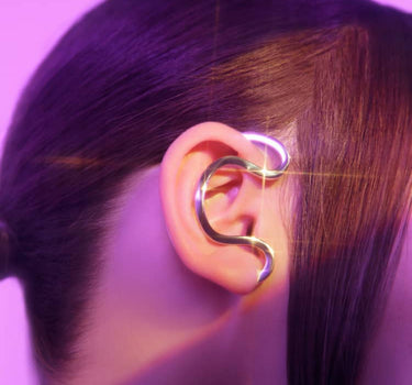 Cuff d’oreille serpent en argent