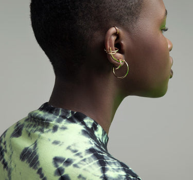 Set de ear cuffs d’oreille en or