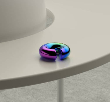 Ear cuff d’oreille holographique large