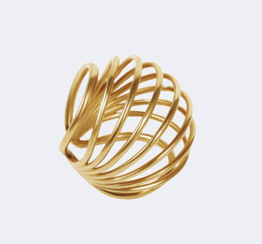 Jonc d’oreille sphère torsadée en or