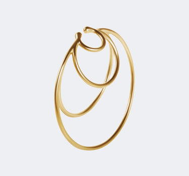Ear cuff d’oreille anneau à spirales en or