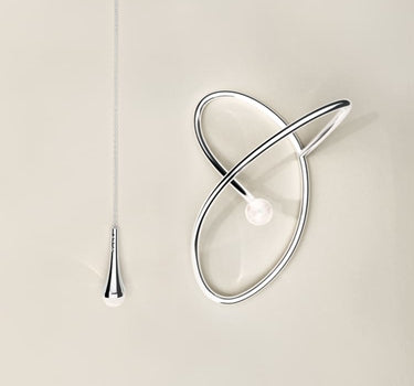 Ear cuff en argent avec chaîne et perle