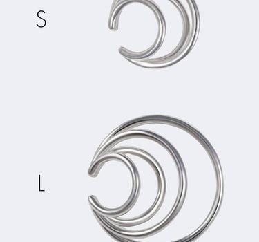 Ear cuff d’oreille en argent à larges spirales