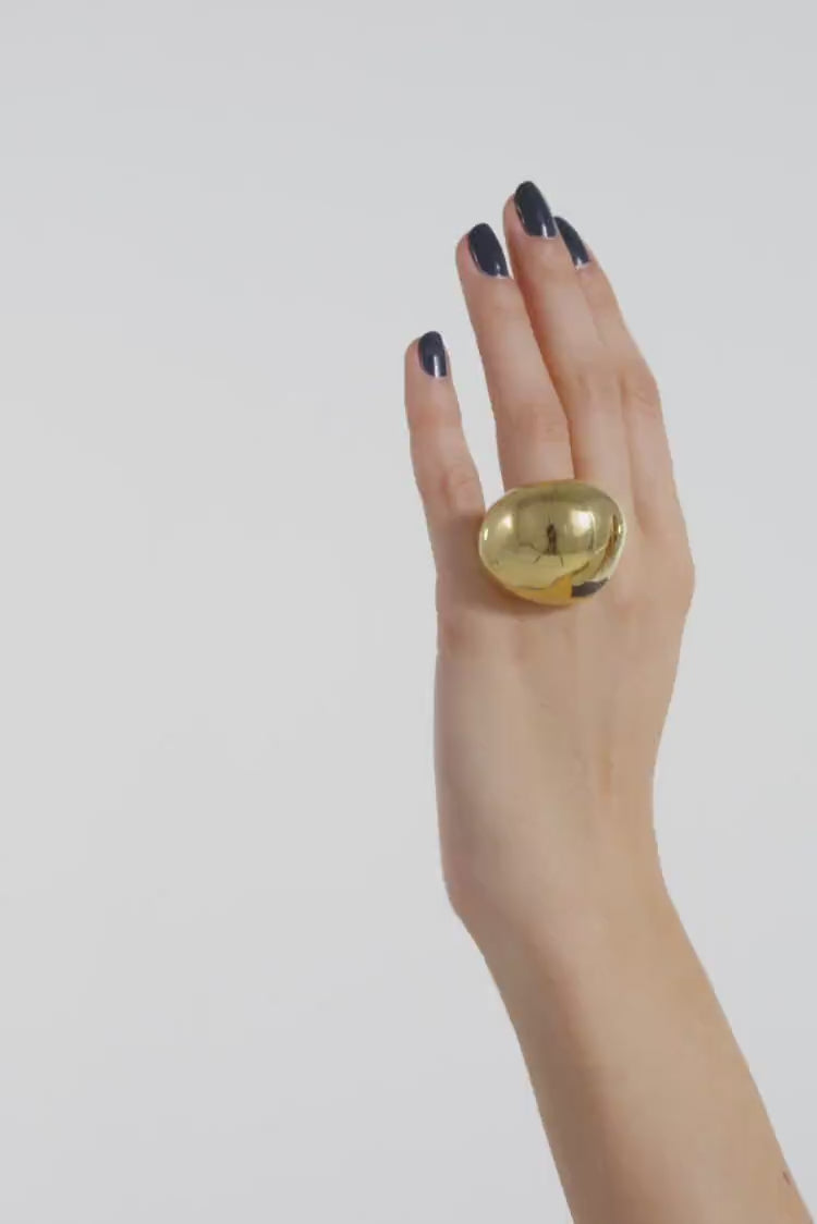 Bague boule en or massif