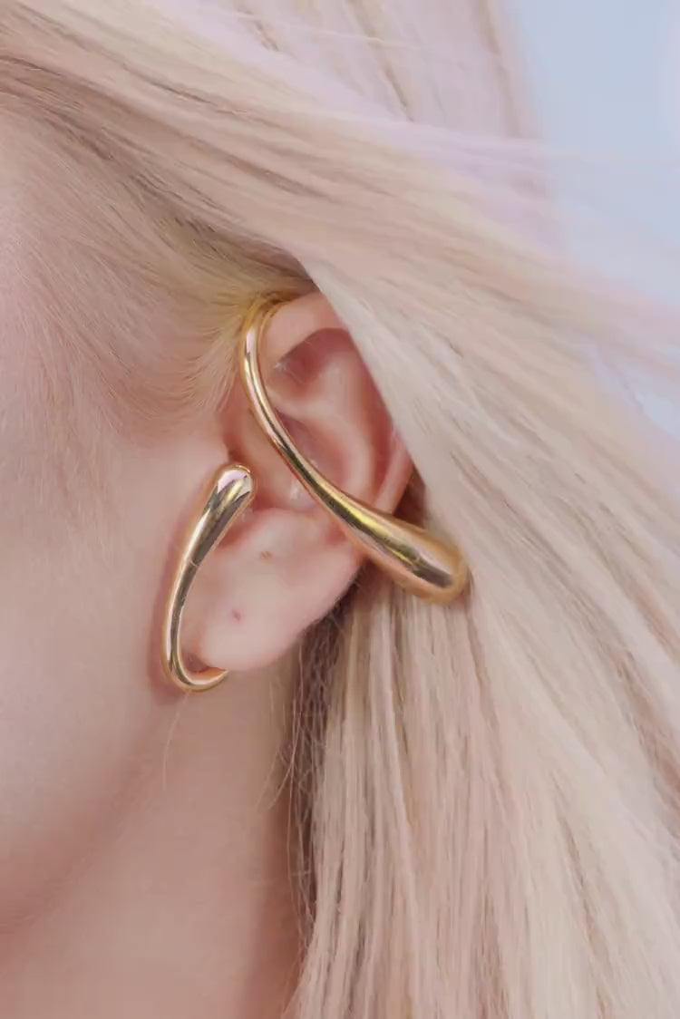 Ear cuff d’oreille Deux Gouttes - Or