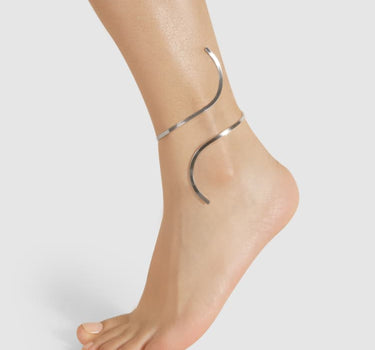 Sterling Silver Spiral Anklet 