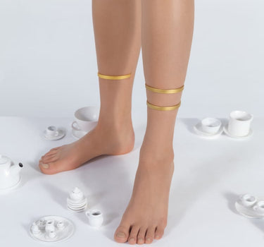 gold cuff anklet