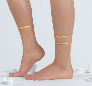 Gold anklet cuffs