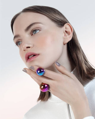Dome ring in holographic plating