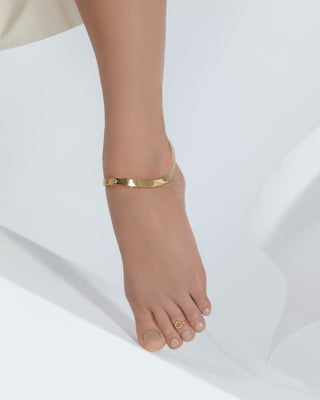 18K Gold anklet bangle 