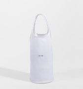 White nylon tote bag