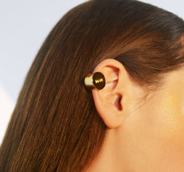 Gold circular ear cuff