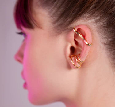 Versatile cartilage ear cuff in gold